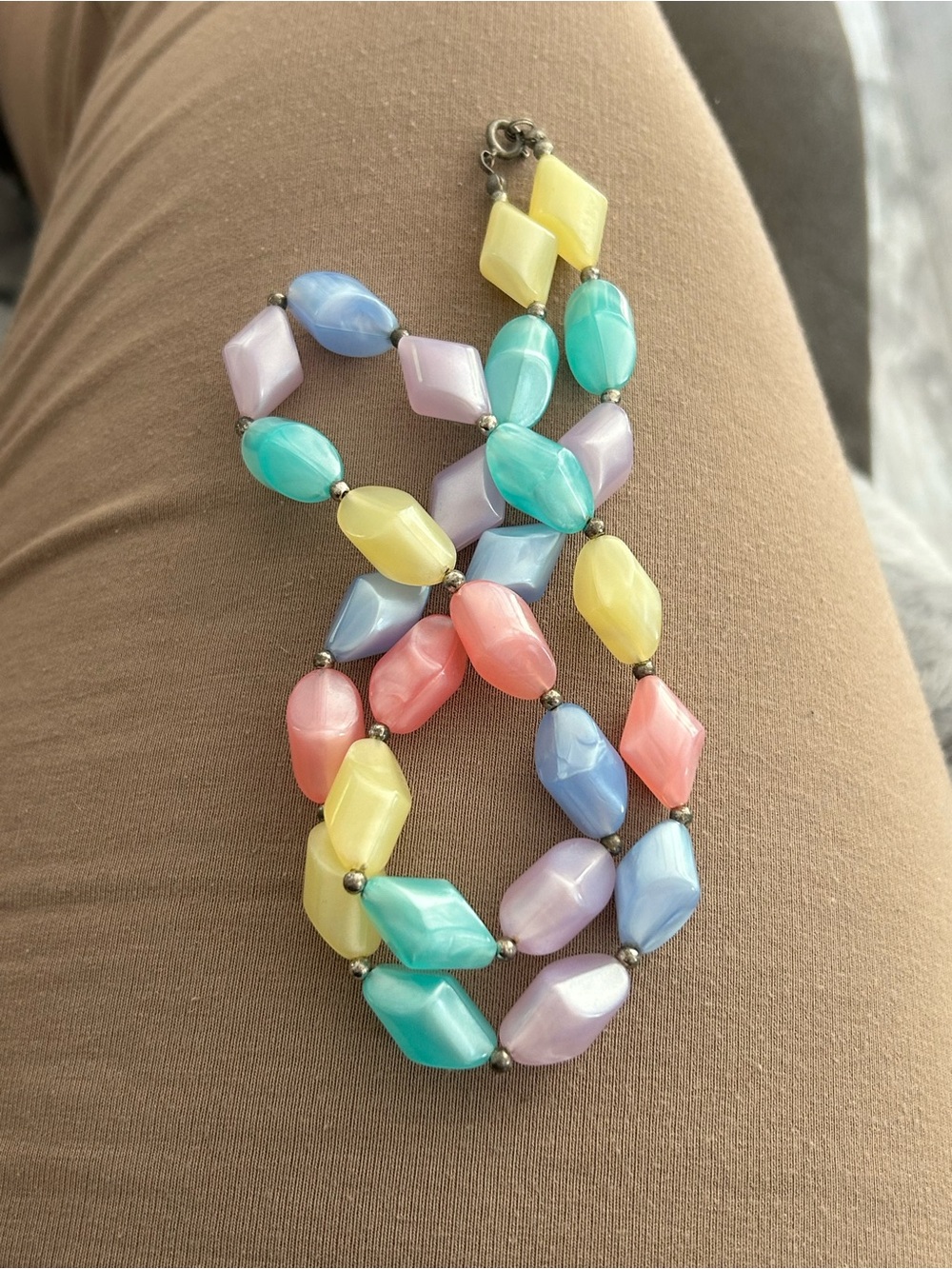 4/$100 Vintage Multicolor Pastel Bead Necklace - Women Jewelry